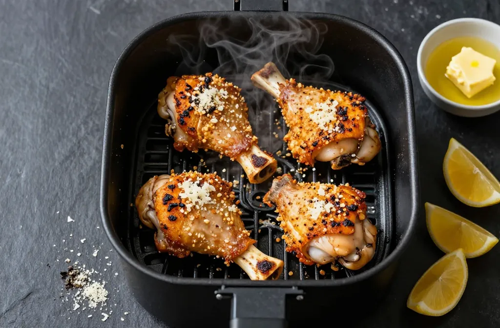 Crispy Keto Air Fryer Chicken Thighs — Garlic Parmesan Crust