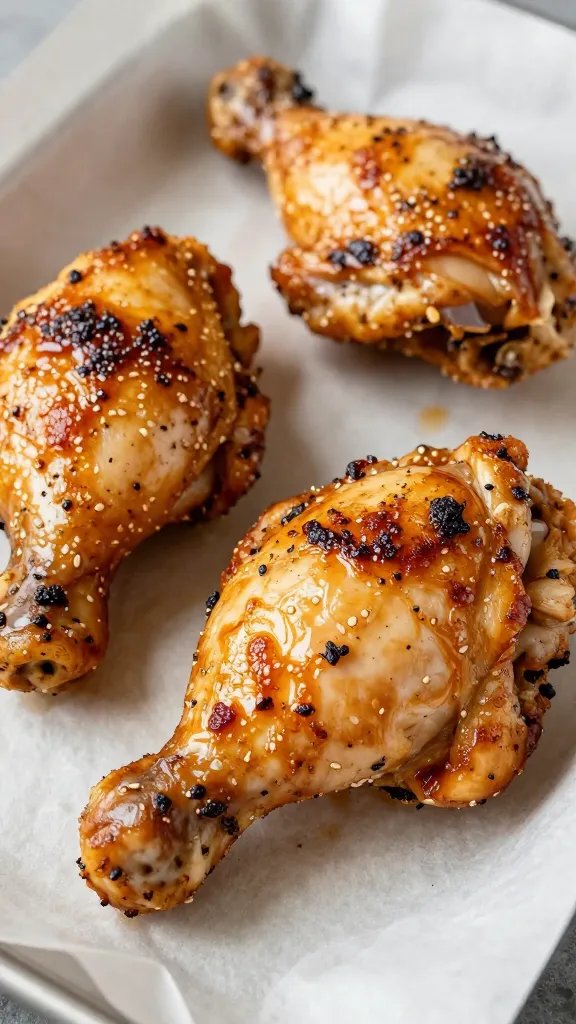 browned chicken tender resting on parchment-lined sheet