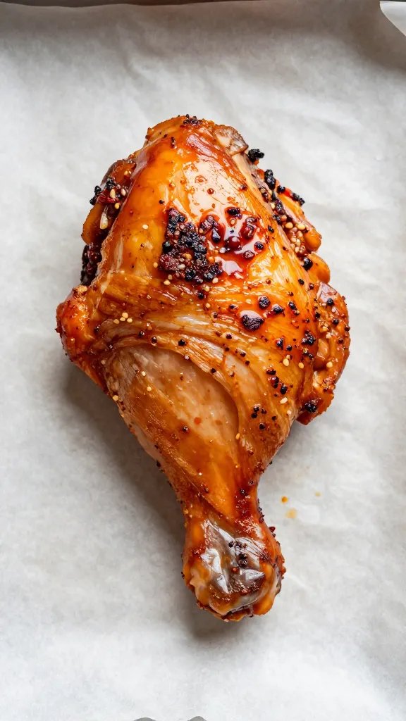 Single smoky paprika chicken thigh on parchment
