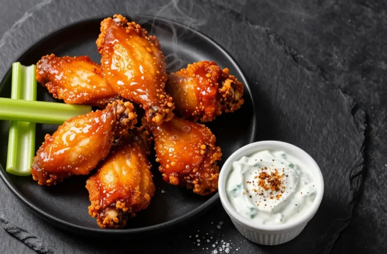 Crispy Keto Air Fryer Chicken Wings — Buffalo Style, 1.3g Carbs