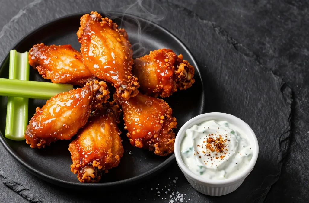 Crispy Keto Air Fryer Chicken Wings — Buffalo Style, 1.3g Carbs