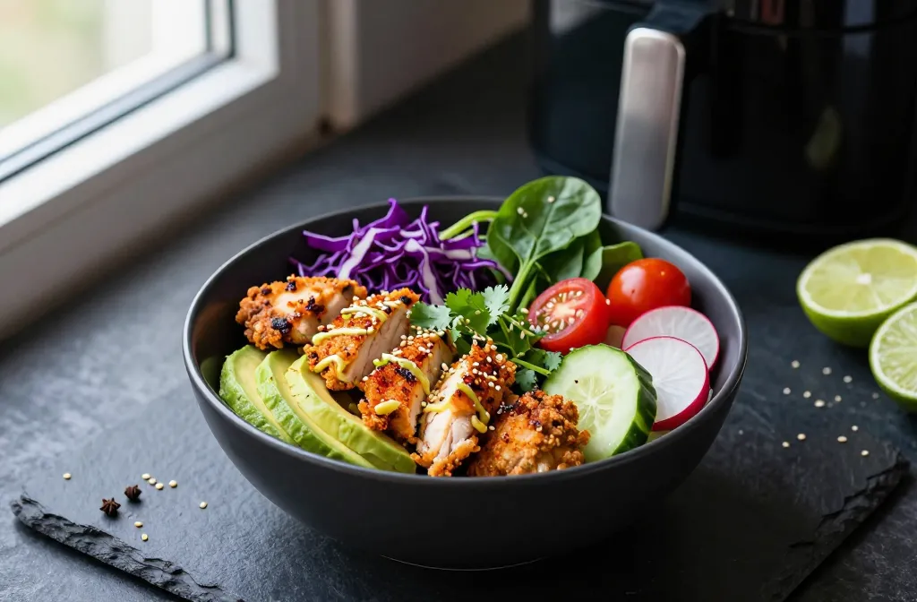 Keto Air Fryer Chicken & Avocado Power Bowl That Slaps