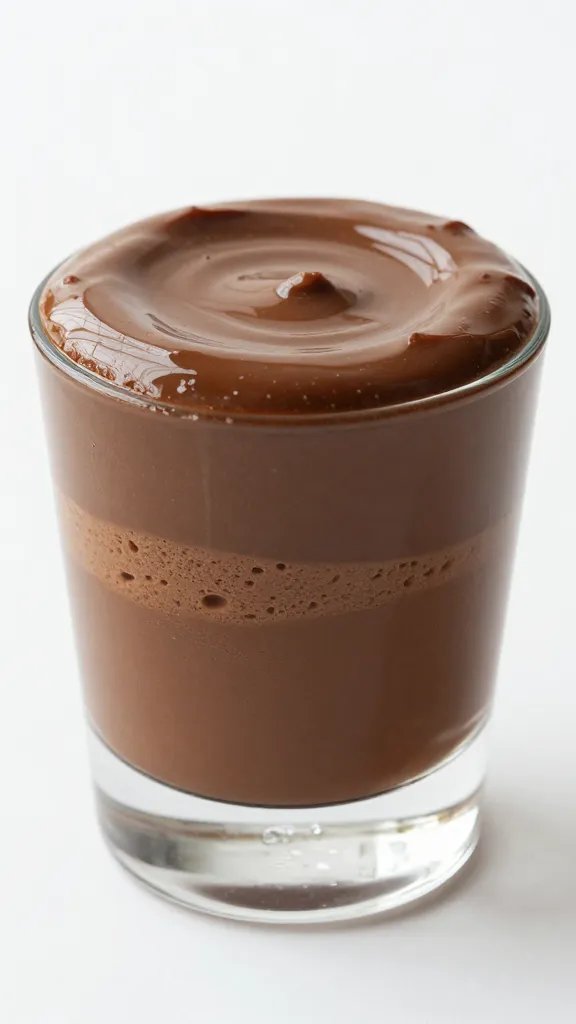 glossy espresso-soaked sponge layer in glass cup