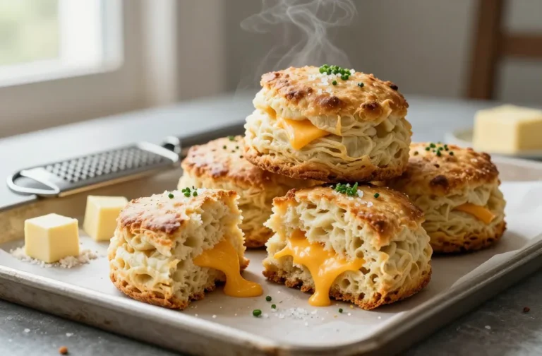 Keto Cheddar Garlic Biscuits That Actually Rise