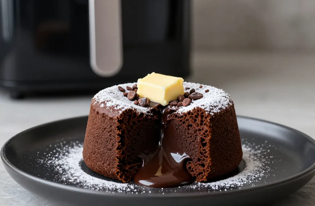 Air Fryer Lava Cake Keto Friendly Molten in Minutes