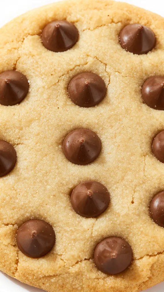 melted sugar-free chocolate chip on warm cookie surface