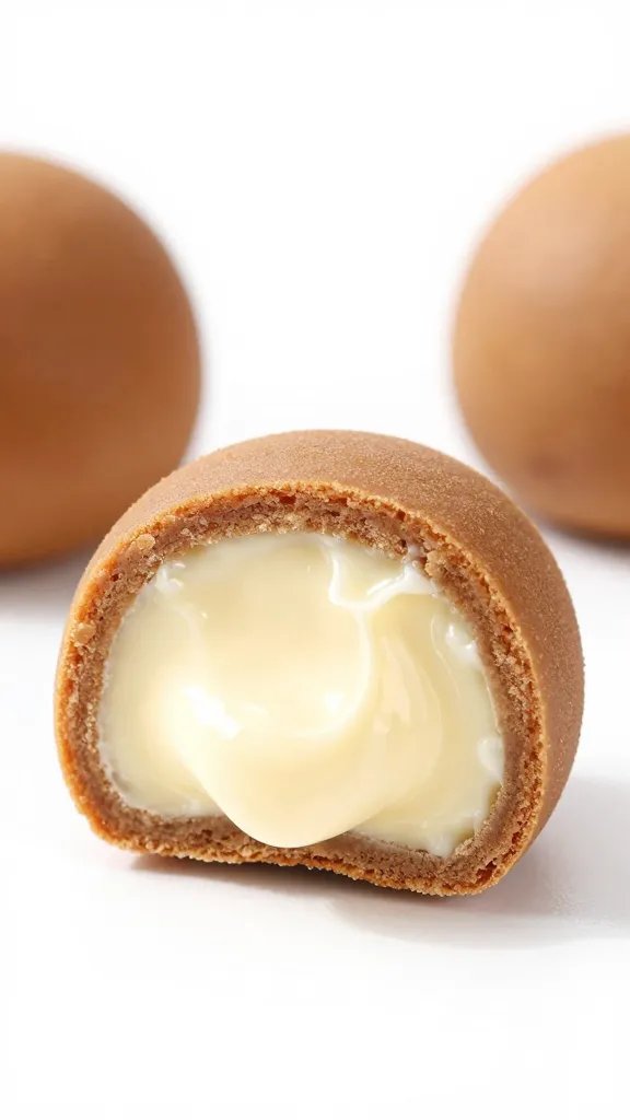 single fudgy fat bomb bite showing creamy center