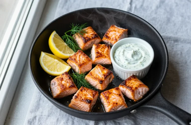 Crispy Salmon Bites Dill Lemon in 10 Minutes