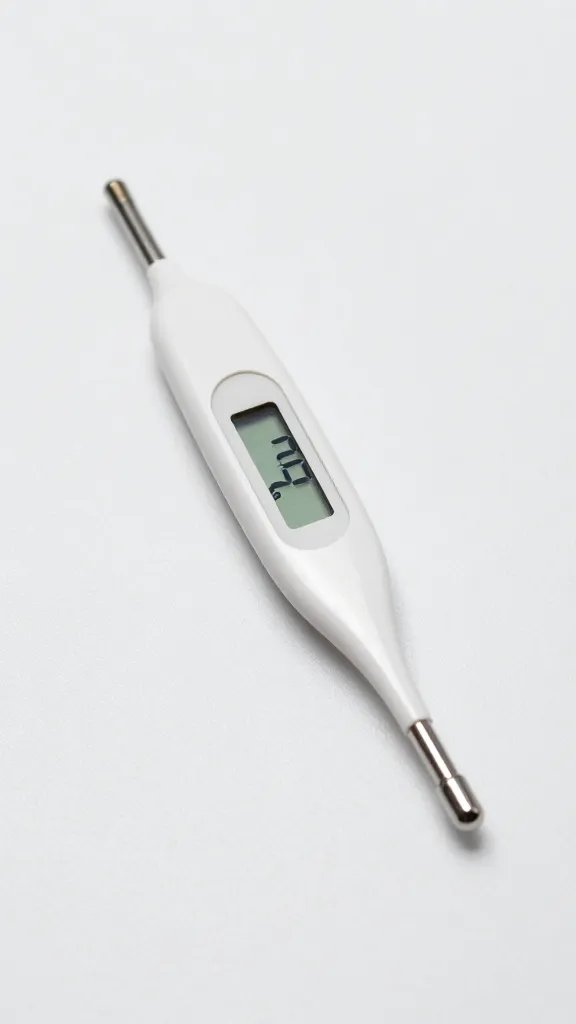 digital thermometer probe in jerky strip tip