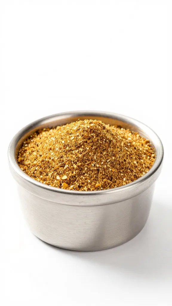 fine ranch seasoning dust in small stainless ramekin
