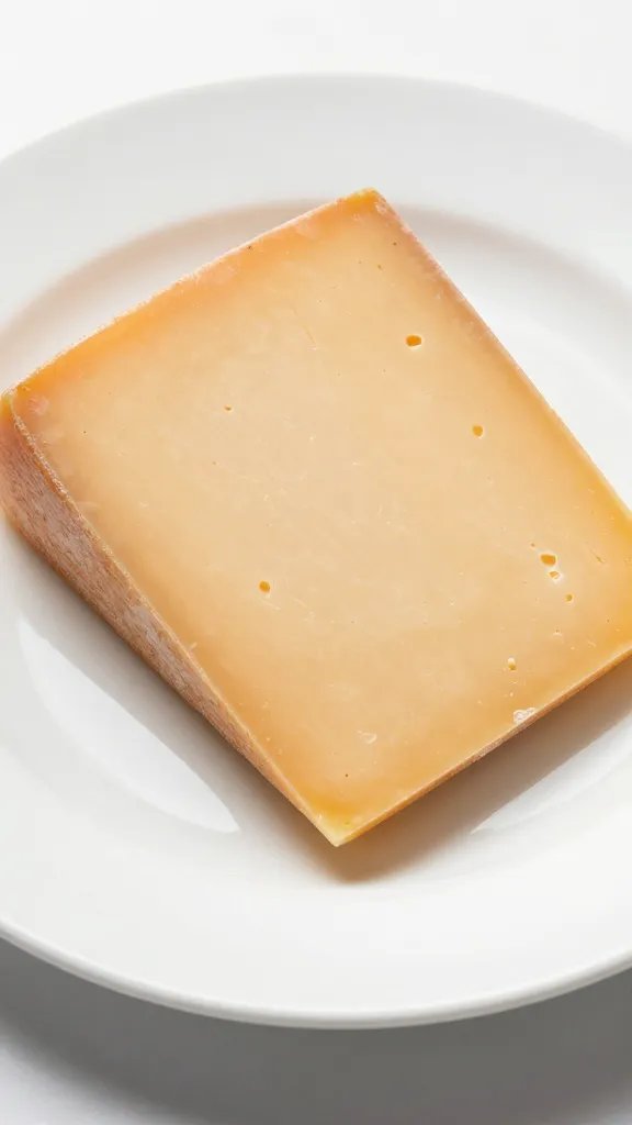 aged cheddar cheese crisp on white ceramic plate