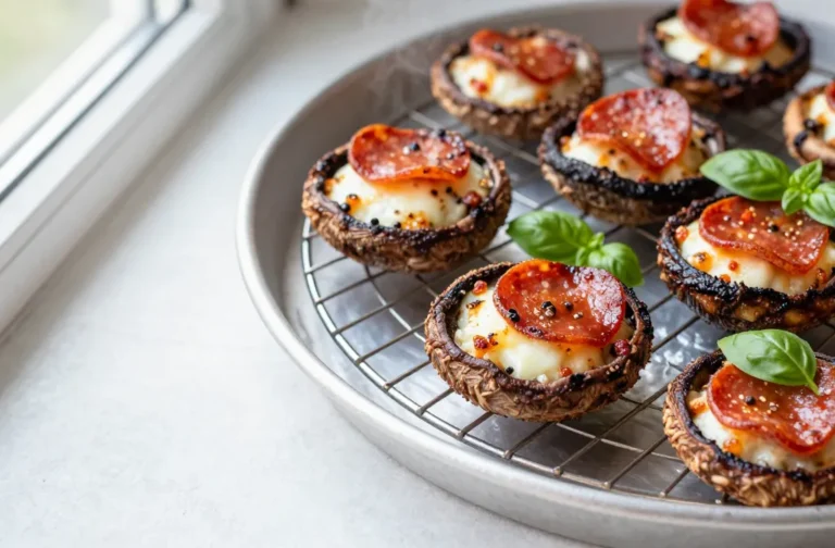 Crispy Portobello Pizzas Pepperoni Without the Soggy Mess