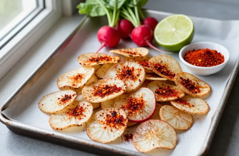 Crisp and Zesty Radish Chips Chili Lime That Snap