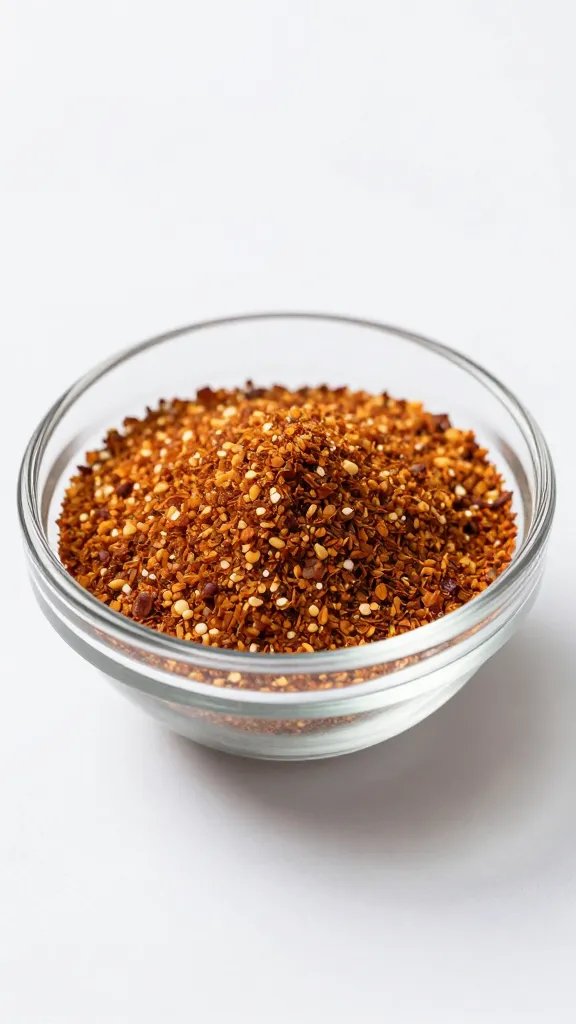 small glass bowl of chili-lime seasoning blend