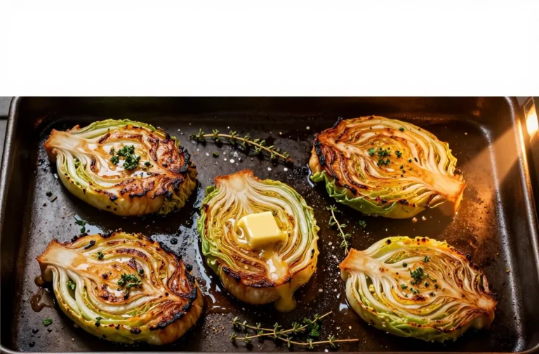 Cabbage Steaks Butter Herb That Shatter with Crisp Flavor