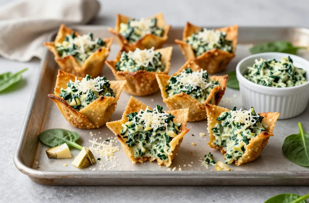 Spinach Artichoke Cups That Stay Crispy and Creamy