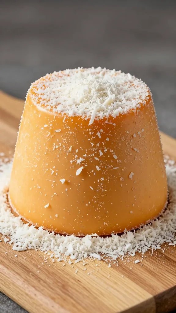 mound of freshly grated sharp cheddar on board