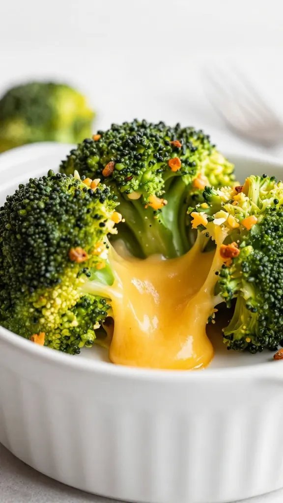 baked broccoli cheddar bite torn open, melty center