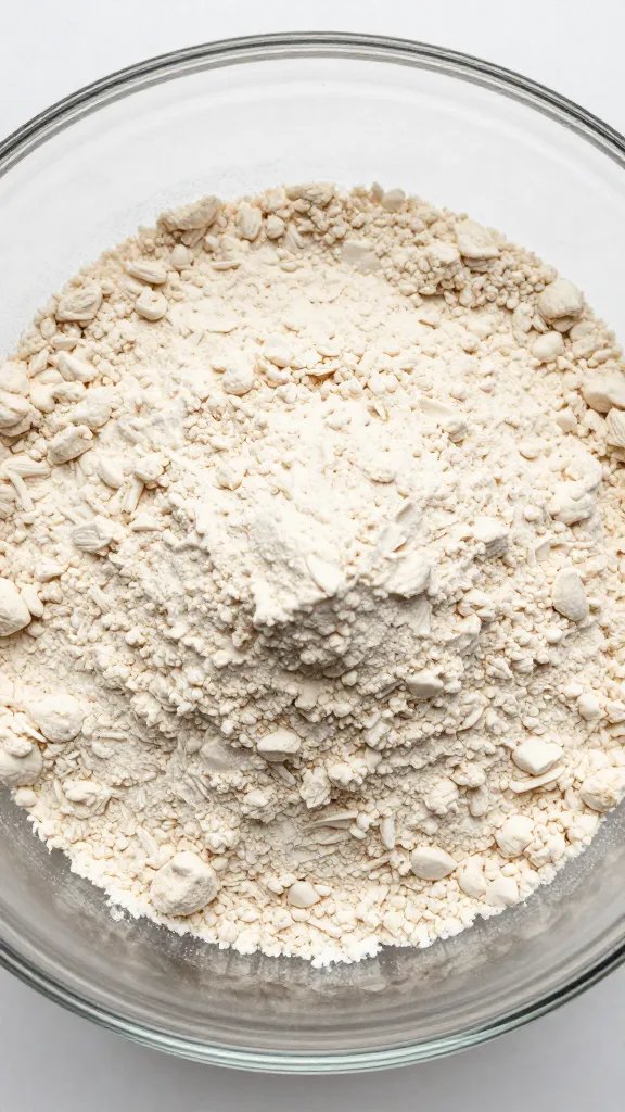 seasoned almond flour mix in glass bowl