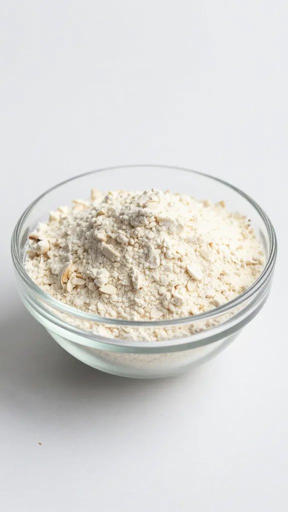 mound of almond flour in small glass bowl