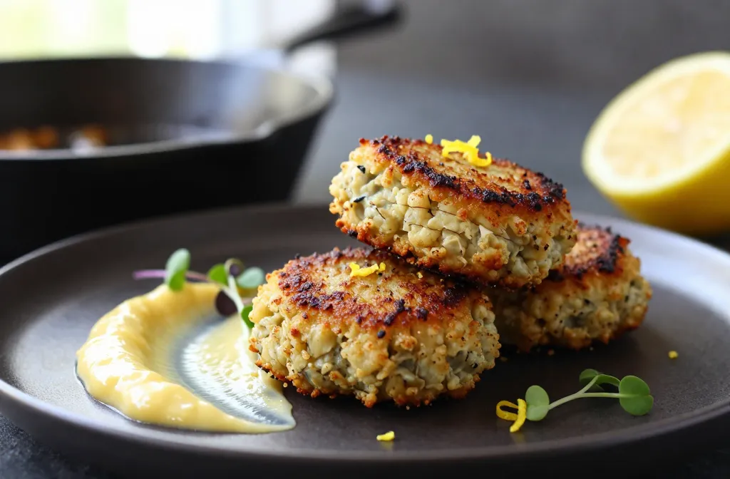 Crispy Crab Cakes Lemon Aioli Keto That Don’T Fall Apart