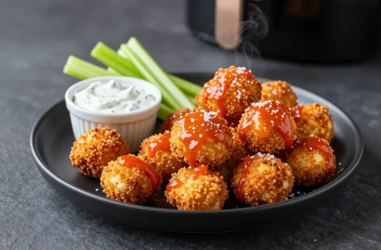 Crispy Keto Air Fryer Cauliflower Buffalo Style 1-3g Carbs Magic