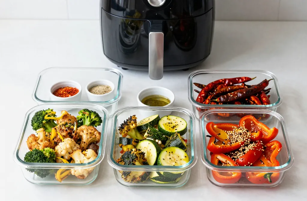 Crispy Keto Air Fryer Veggie Meal Prep 4 Flavors 1 Hour