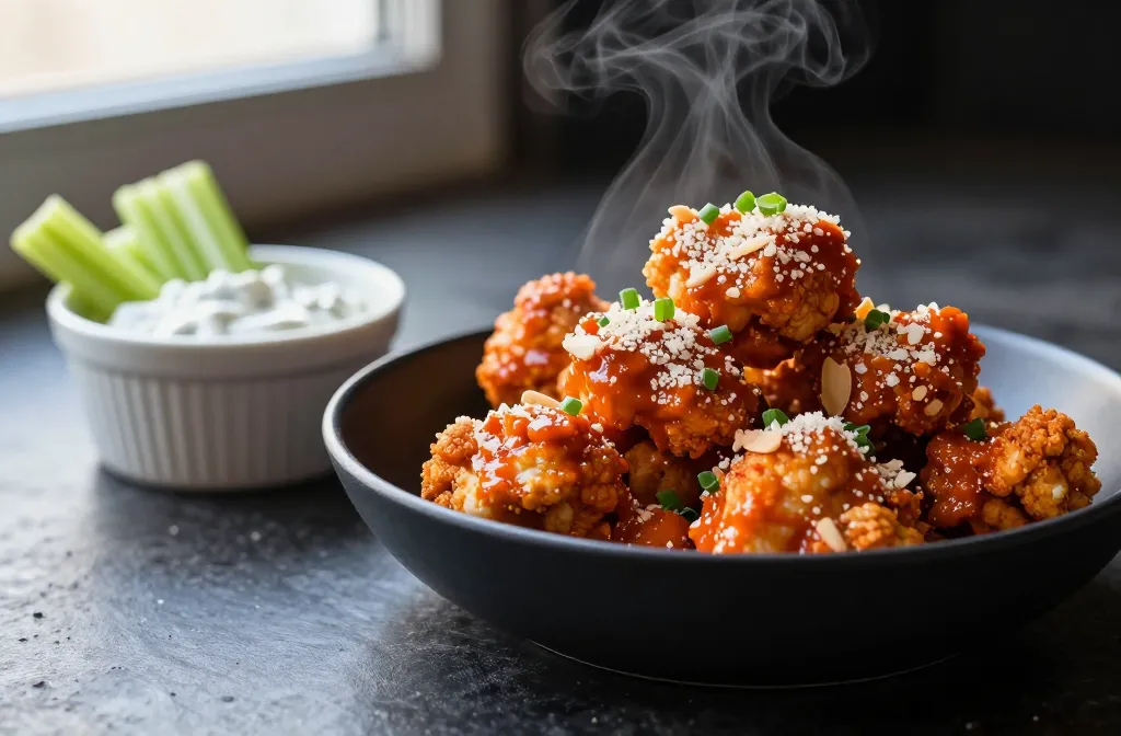 Crispiest Air Fryer Keto Buffalo Cauliflower Ever