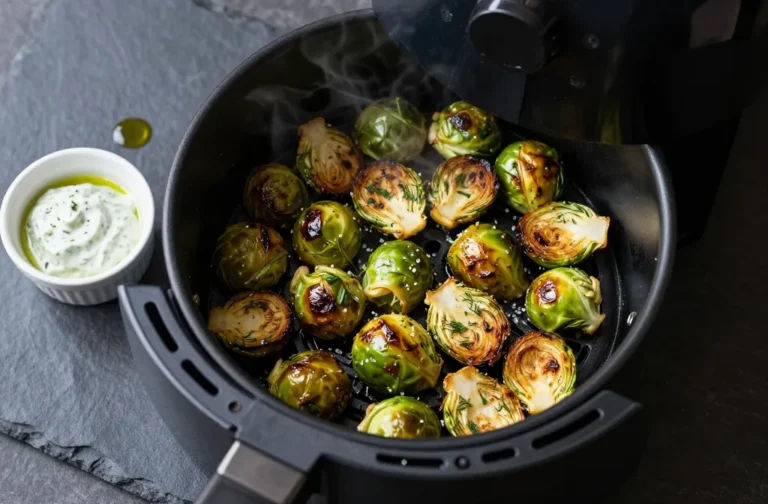 Ultimate Crispy Ranch Air Fryer Keto Brussels Sprouts 2g Net Carbs