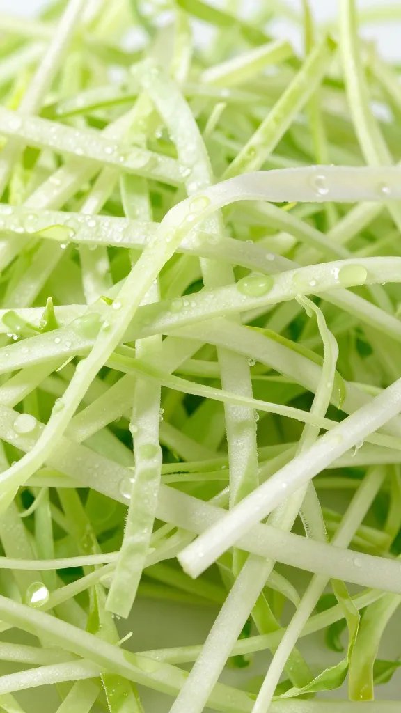 thin green cabbage shavings,