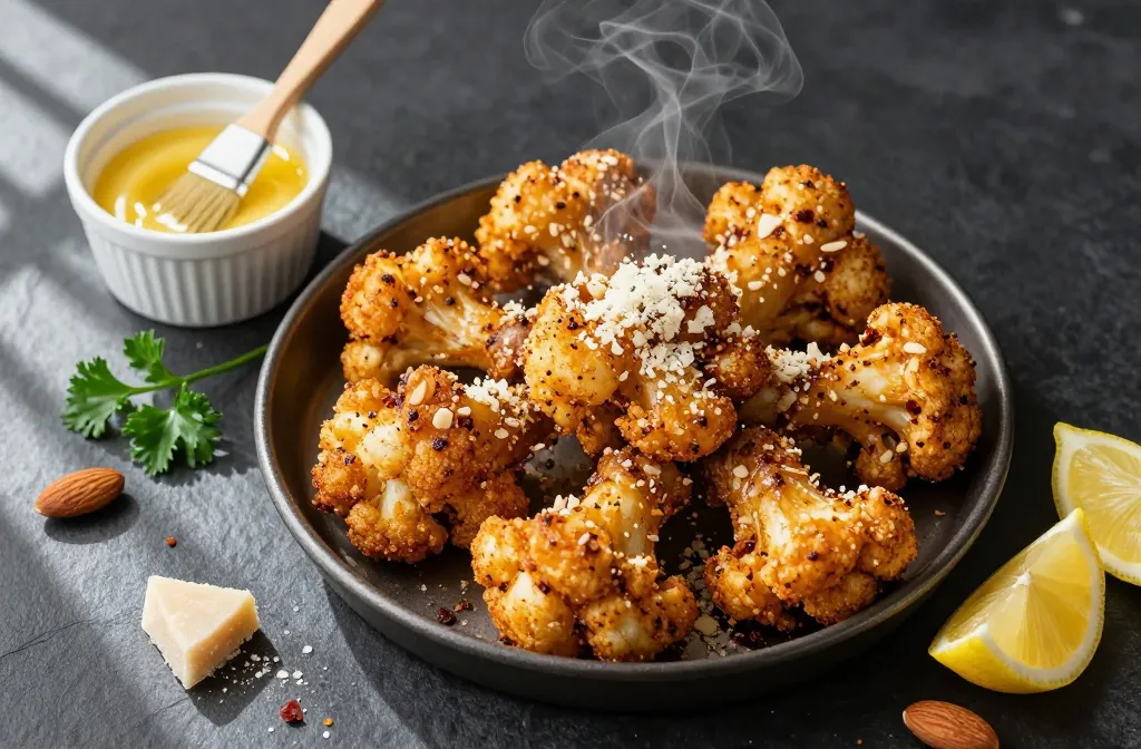Crispy Magic Air Fryer Keto Cauliflower Wings Garlic Butter Dry Rub Triumph