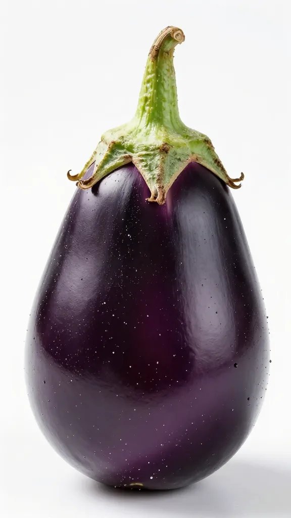 Single 1/2-inch eggplant round with visible dry brine crystals