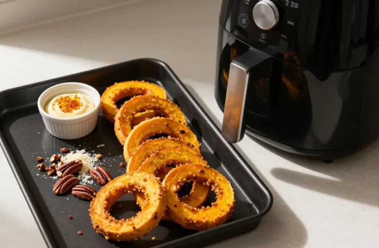 Crispy Pecan Crusted Keto Air Fryer Butternut Rounds Tonight