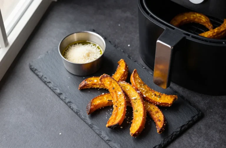 Crispy Keto Air Fryer Acorn Squash Garlic Parmesan Crust Magic