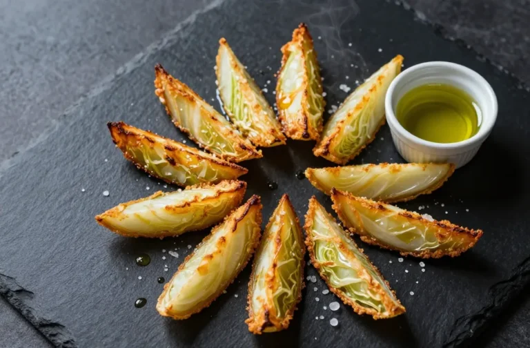 Crispy Juicy Salt Vinegar Keto Air Fryer Cabbage Wedges Magic