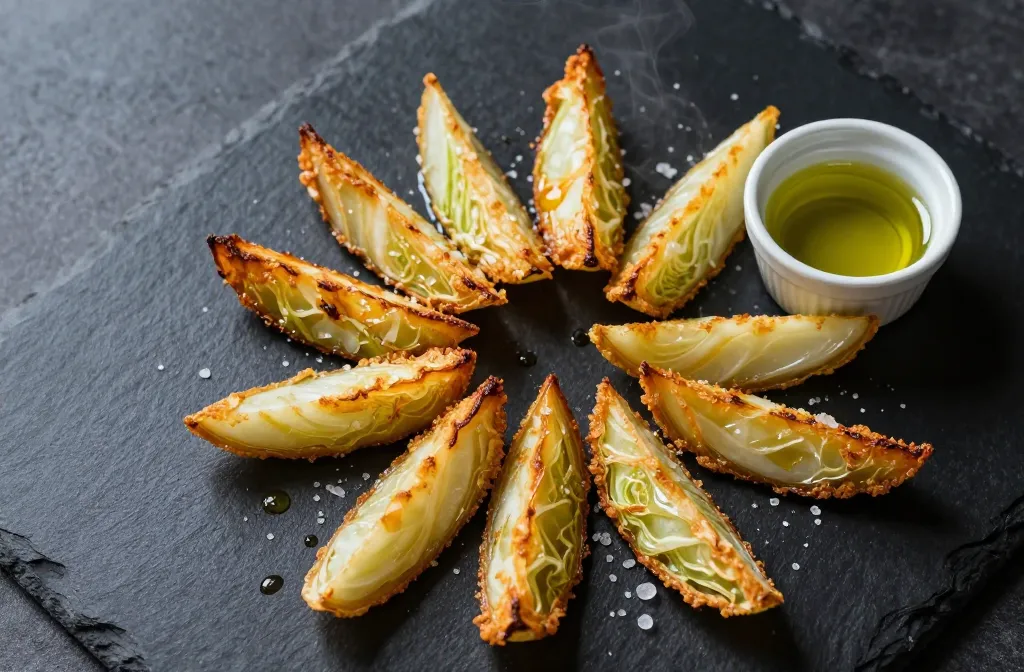 Crispy Juicy Salt Vinegar Keto Air Fryer Cabbage Wedges Magic