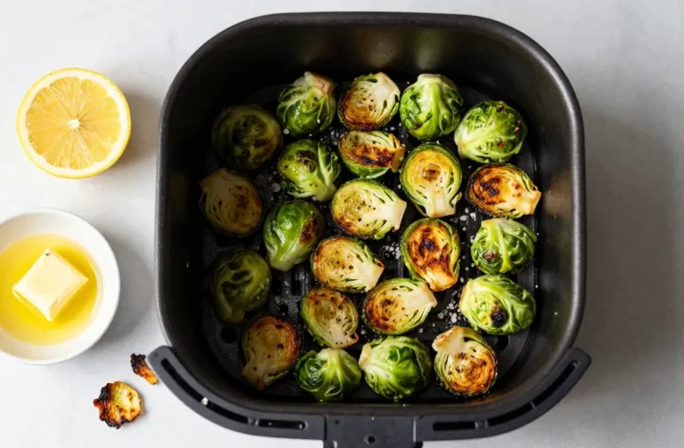 Crispy in 25 Air Fryer Keto Brussels Sprouts Lemon Garlic Butter Fix