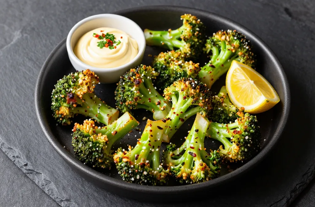 Crispy Juicy Air Fryer Keto Broccoli Florets Garlic Herb Crust Tonight