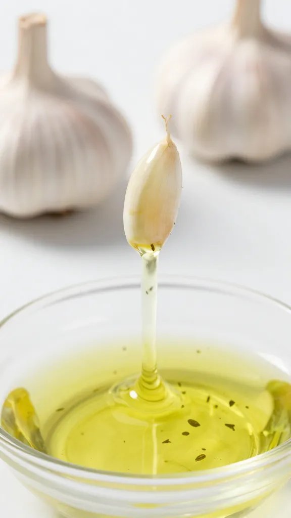 floret tossed in garlic-herb oil, macro shot
