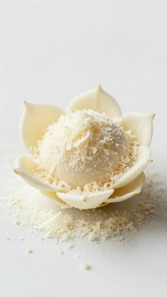 single floret dusted with grated parmesan, shallow focus