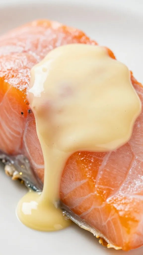 macro shot: flaky salmon with melted butter glaze