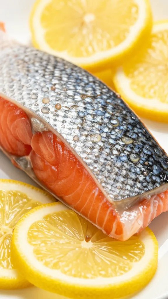 plated dill salmon with vibrant lemon slice closeup