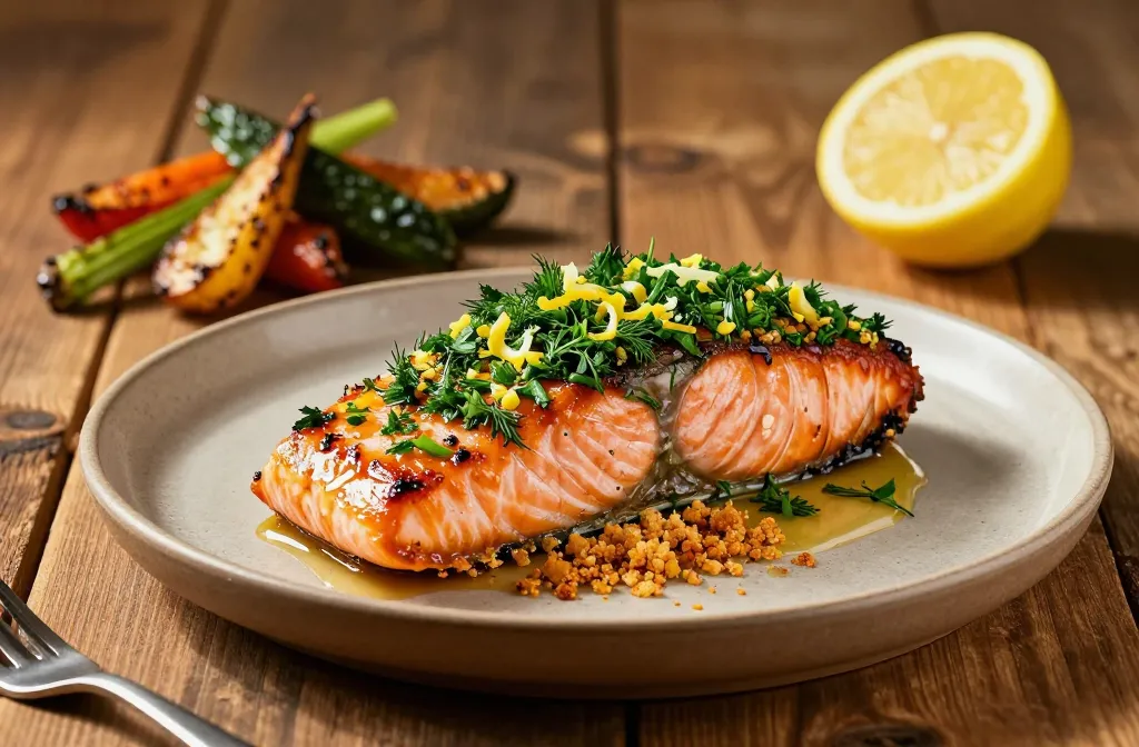 Air Fryer Herb Crusted Salmon