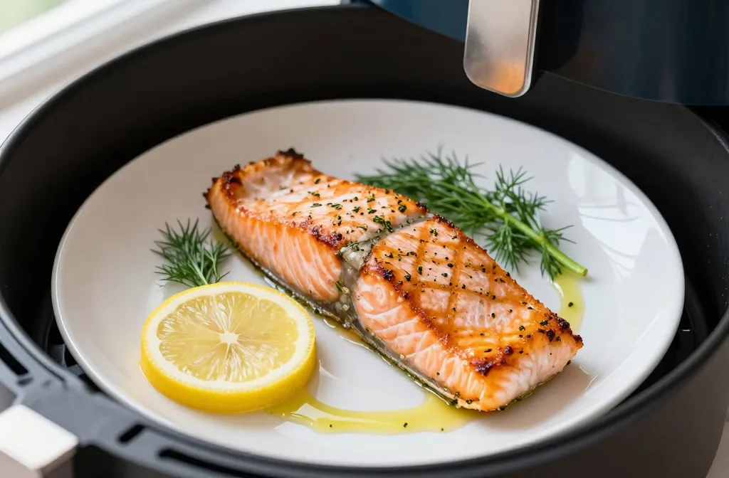 Air Fryer Lemon Dill Salmon