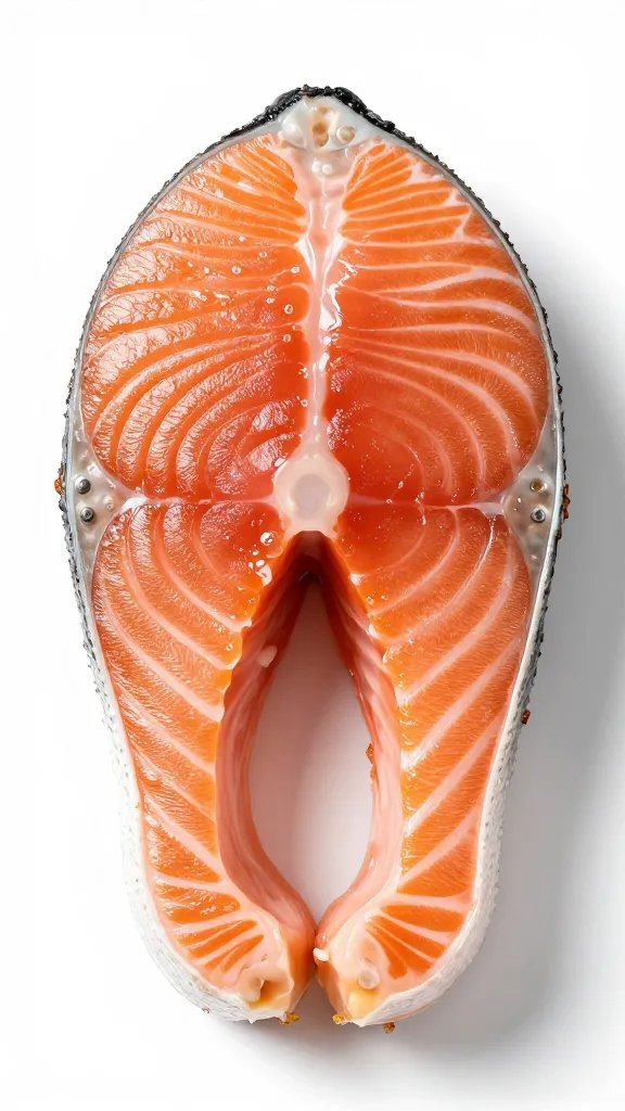 salmon fillet with crisp edges, studio lighting detail