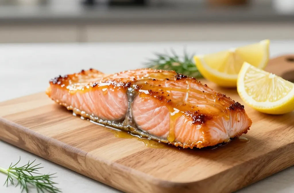 Air Fryer Dijon Mustard Salmon