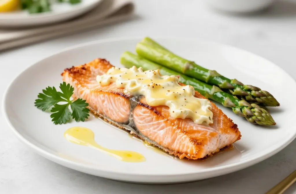 Air Fryer Crab Stuffed Salmon
