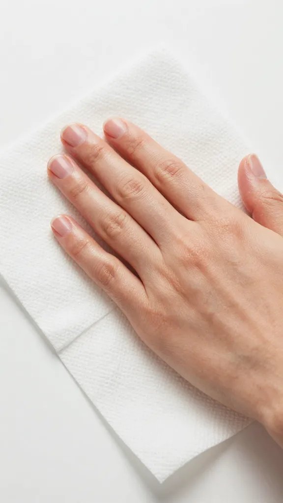closeup of patting dry salmon with paper towel