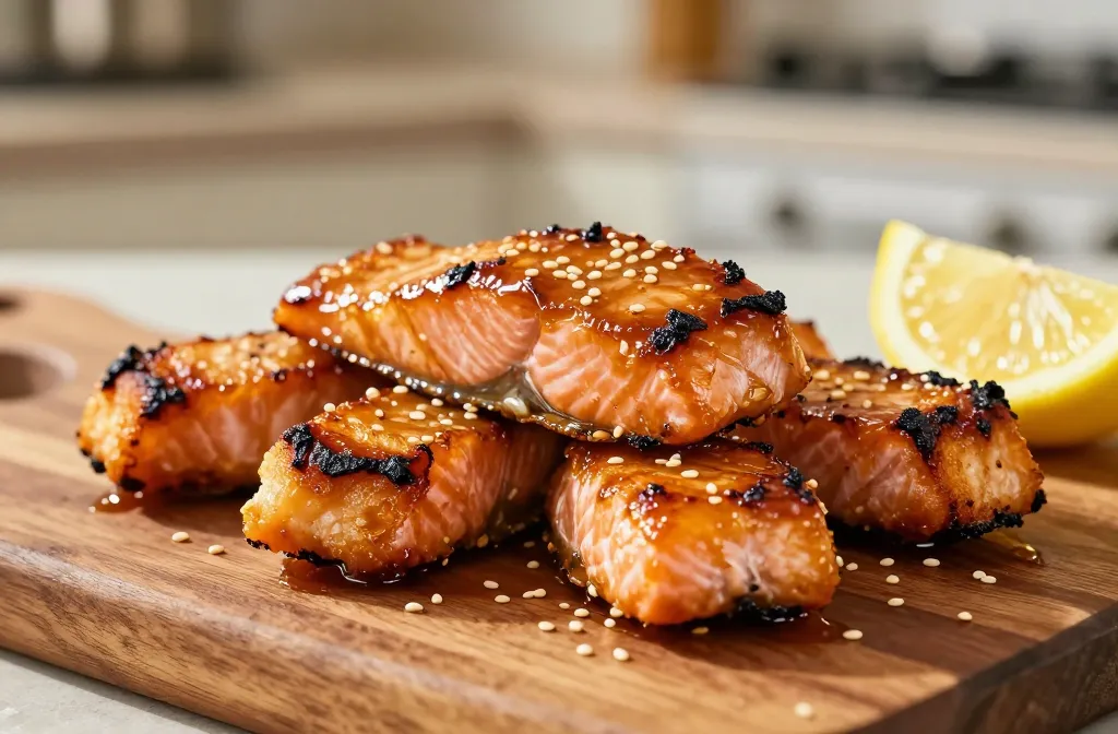 Air Fryer Salmon Burnt Ends
