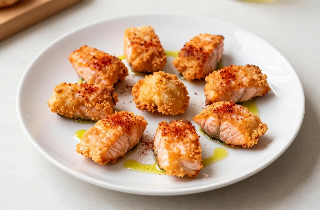 Air Fryer Blackened Salmon Bites